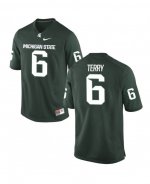 Men's Damion Terry Michigan State Spartans #6 Nike NCAA Green Authentic College Stitched Football Jersey PX50W34QE